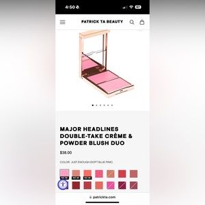 COPY - MAJOR HEADLINES
DOUBLE-TAKE CRÈME & POWDER BLUSH DUO in shade just enough